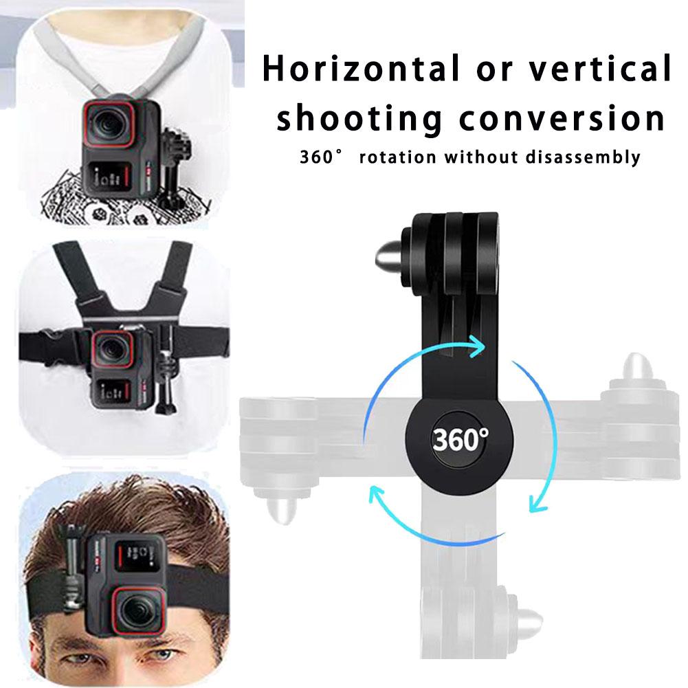 360° Rotation Bracket for GoPro Hero 13 12 11 10 9 Rotation Adapter for Insta360 X4 DJI Osmo Action 5 Pro 4 Go Pro Accessories