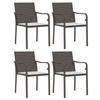 VidaXL Chaises de jardin et coussins lot de 4 marron 56x59x84 cm rotin 3187073