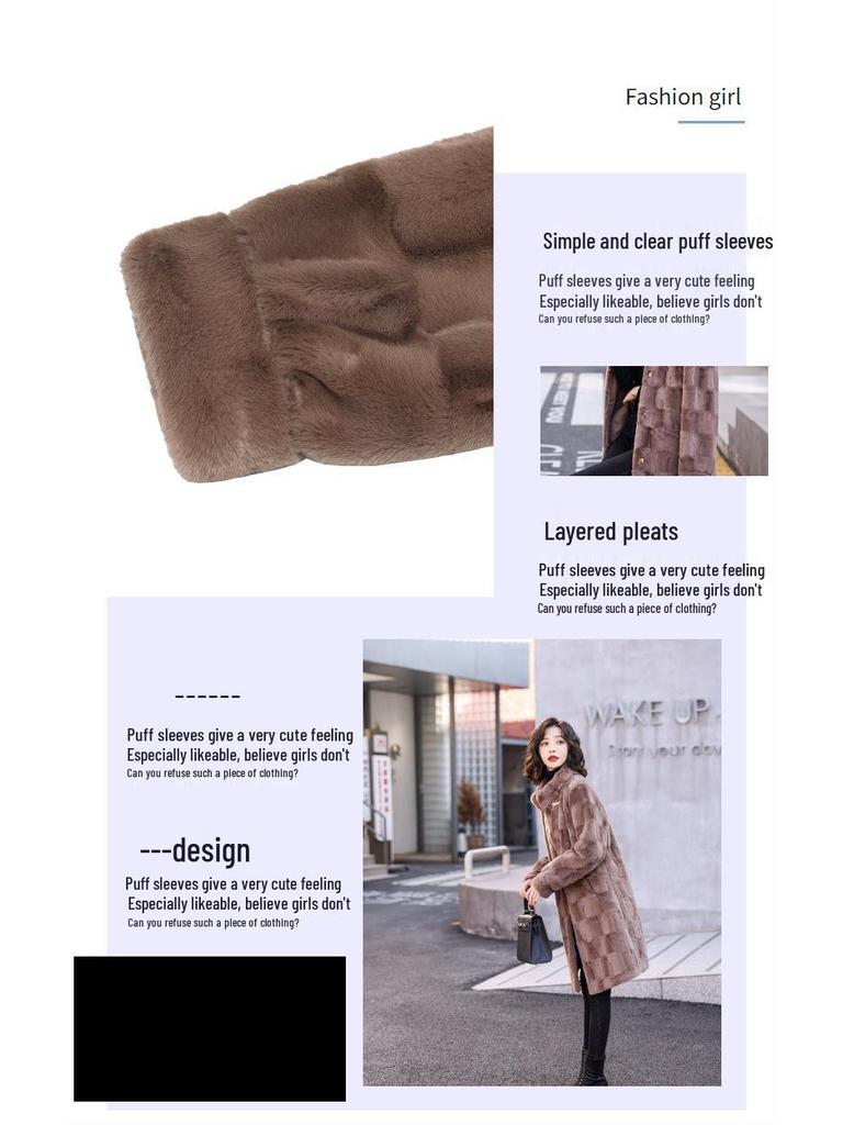 Haining Lang Nerzmantel für Damen - High-End Winterstil