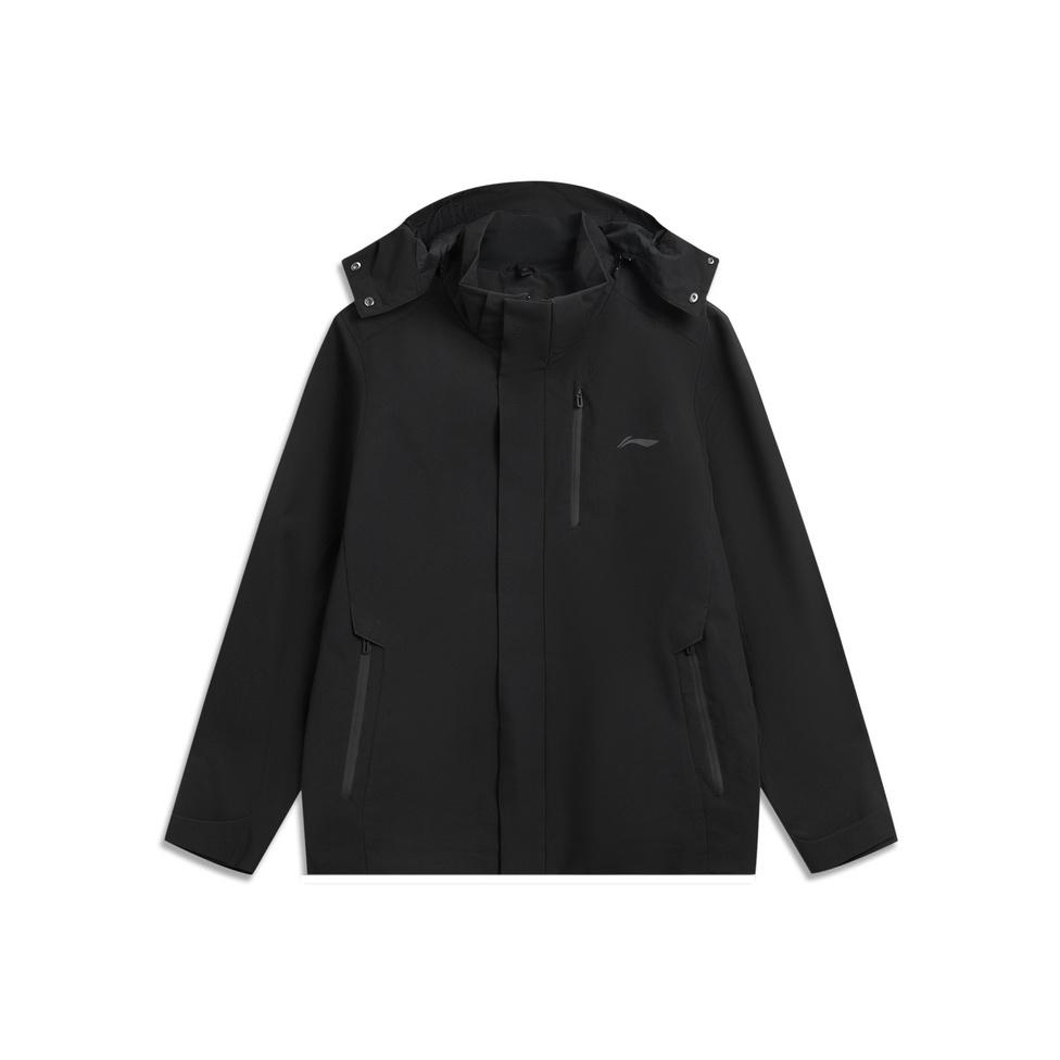 

Li Ning Outdoor CF Shell Три-в-одном Флисовая подкладка Теплая Водоотталкивающая Спортивная Ветровка Мужские куртки AWBV113-3 M