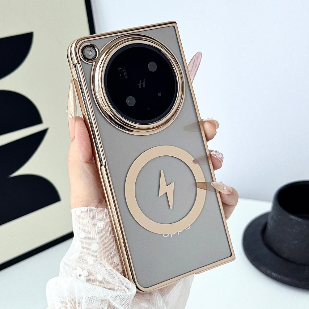 

For OPPO Find N6 Case Protective Plated Side Clear Cover Magnetic Protector Mobile Phone Back Funda OPPO Find N6