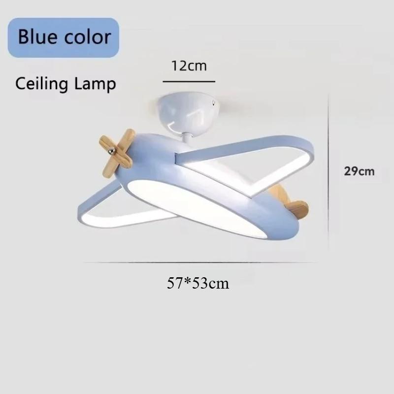 Children's room LED ceiling chandelier dimmable cartoon airplane ceiling light Nursery room decoration spherical hanging lamp