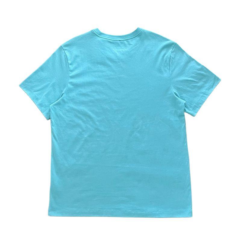 Jordan T Shirts Men's Blue Crew Neck Moderate Straight Fit DM1441-392