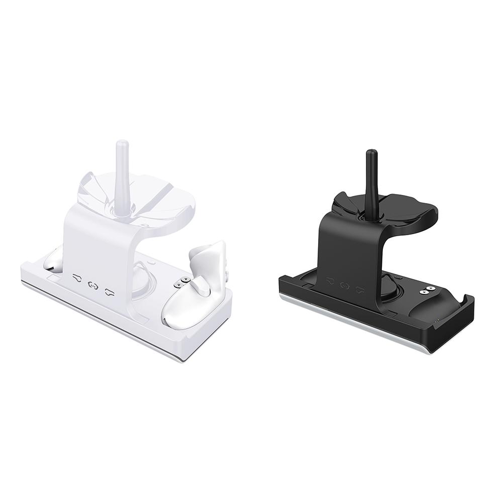 RGB Charging Station VR Headset Display Stand With LED Indicator Controller Handle Batteries Compatible For Meta Quest 3 Headset Controllers