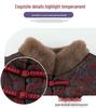 Elderly Women's Plus Velvet Thickened Cotton Winter Jacket - Warm Tang Suit Style