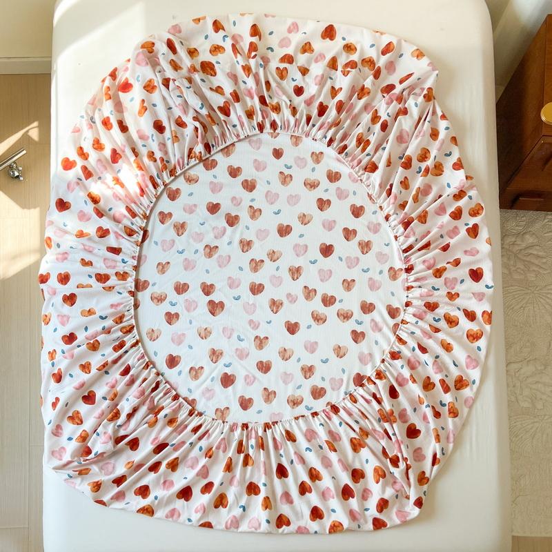 Type A Floral Printed Fitted Sheet Cotton Mattress Protector (No Pillowcase)