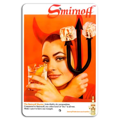 

Smirnoff Martini Дьявольски Сухой ВосторгАлюминиевая жестяная табличка 20x30cm（7.8x11.8inch）