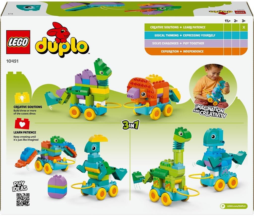 LEGO Duplo Constructor – Dino On Wheels 3-in-1 (10451)