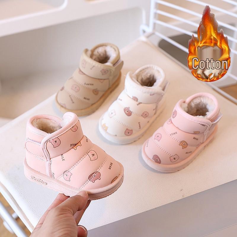 Children's Cartoon Snow Boots - Warm Toddler & Infant Cotton Shoes