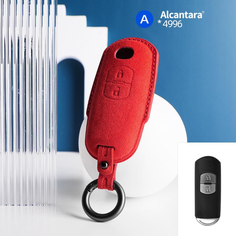 Alcantara Suede Car Key Case For Mazda 2 3 5 6 Bl Bm Gj Atenza Axela Demio Cx-3 Cx3 Cx-5 Cx5 Cx7 Cx9 Cx8 Cover Shell Accessories