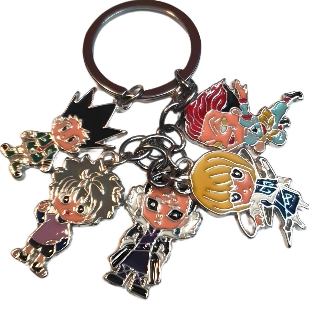 

Killua, Kurapika, and Chrollo HUNTER x HUNTER Charm Keychain, 5-Piece Key Ring, Accessory, 9cm, Japan Size (Only 5 Left)
