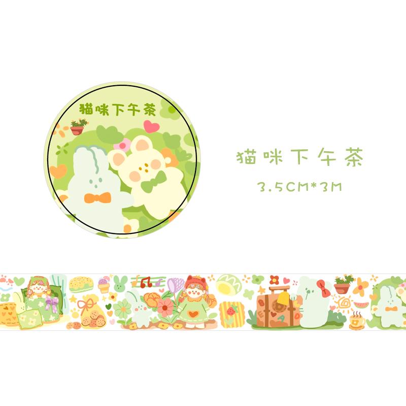 1pcs Washi Tapes DIY Japanese Paper Colorful Fairy Tale Town Masking Tape Decorative Adhesive Tapes Scrapbooking Stickers