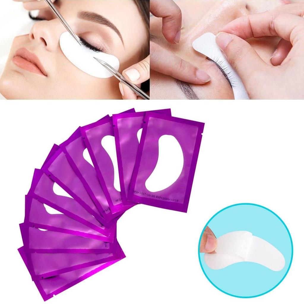 50 paia per confezione Patch per gli occhi sotto gli occhi Forniture per extension ciglia Strumenti per il trucco Linguette per patch per extension ciglia Cuscinetti in gel per baccelli per ciglia