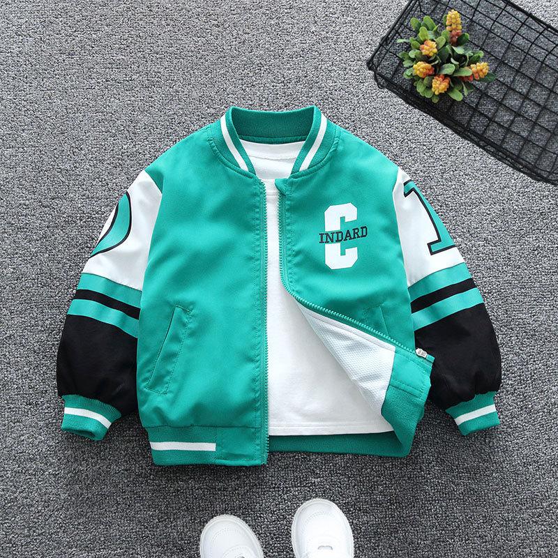 Kids Fashion Jacket Handsome Children's Coat Spring Trends Letter Prints Outerwear Baby 2-12Y Autumn Casual Clothes