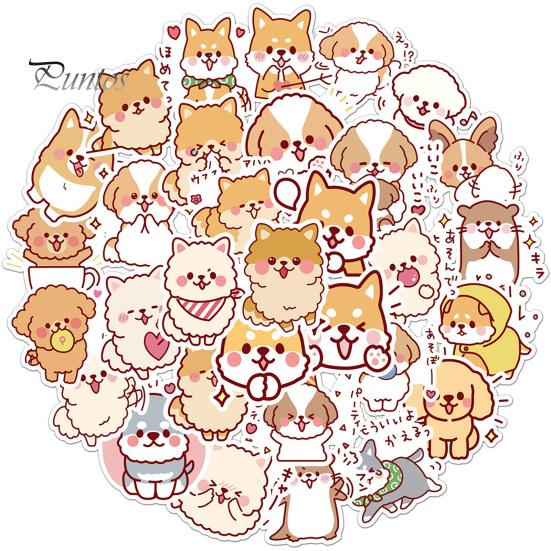 

50 шт. полезных прозрачных печатных ПВХ-мультяшных наклеек с рисунком собачки, блокнот для скрапбукинга, граффити-наклейки, школьные принадлежности Little Dog