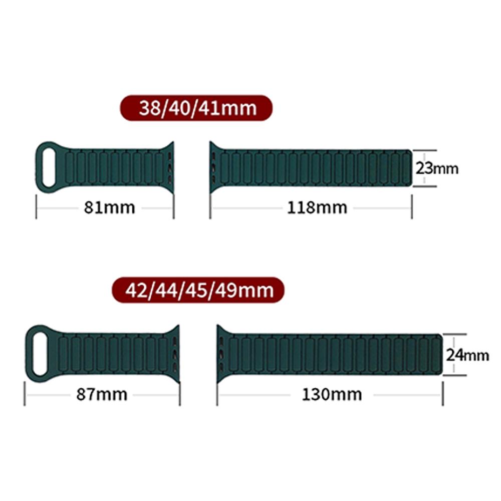 Pentru Apple Watch Seria 10 42mm/9 8 7 41mm/SE (2023) SE (2022) SE 6 5 4 40mm/3 2 1 38mm Curea de Ceas Silicon Moale Magnetică