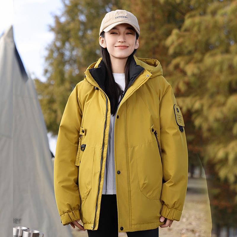 New winter workwear, thickened and warm short down cotton jacket, cotton jacket, women's cotton jacket, loose couple clothes