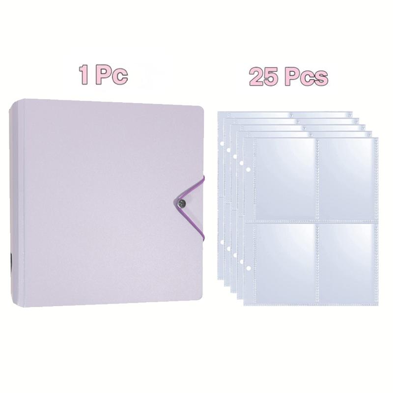 4 Grids Kpop Photo Card Binder Loose-leaf Idol Photocard Holder Large Capacity Photo Album 25Pcs Page Picture Collection Books