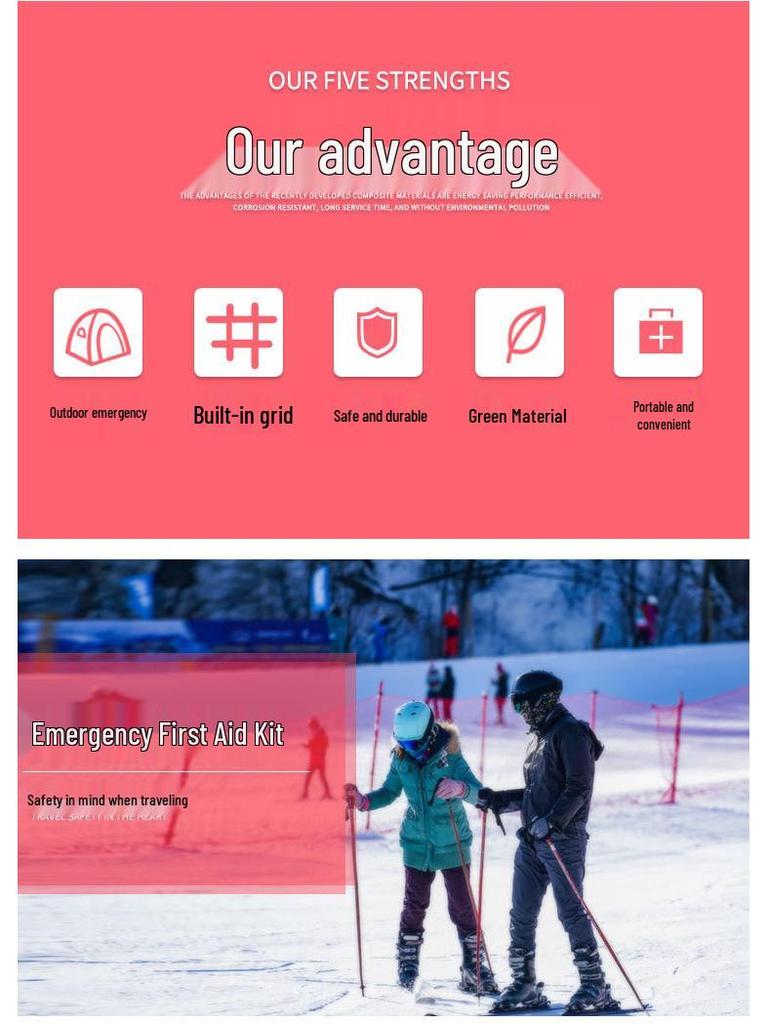 300-Piece Emergency First Aid Kit for Car, Home, Outdoor, Earthquake, Fire, and Swimming