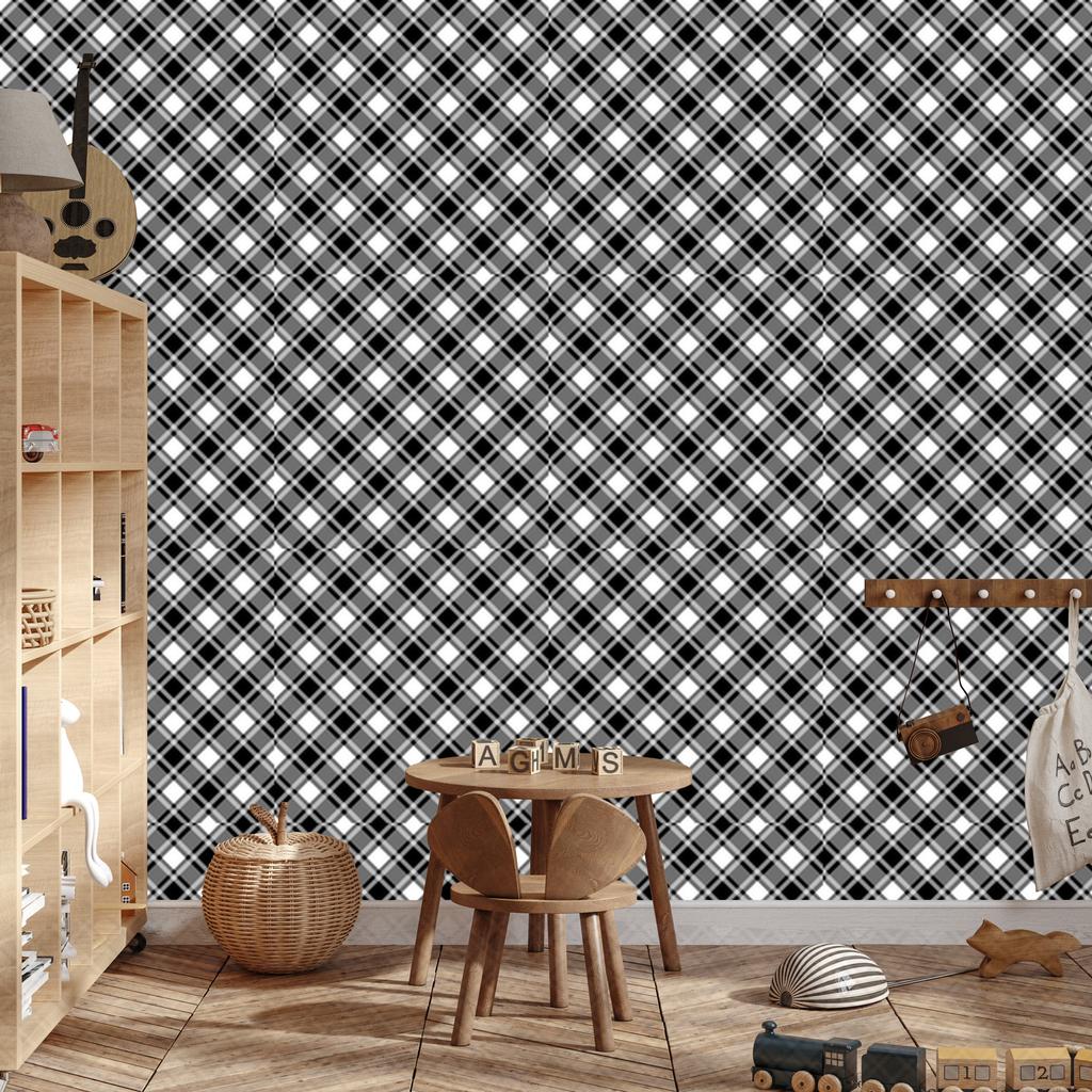 Wallpaper Black and white checkered gray and graphite, gray background 50x1000