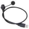 Waterproof USB Connector TypeC Female Thread Lock Panel Mount Power Outlet E10TPCTFFU3AM(0.5M )