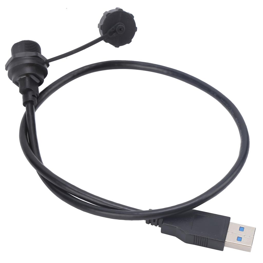 Waterproof USB Connector TypeC Female Thread Lock Panel Mount Power Outlet E10TPCTFFU3AM(0.5M )