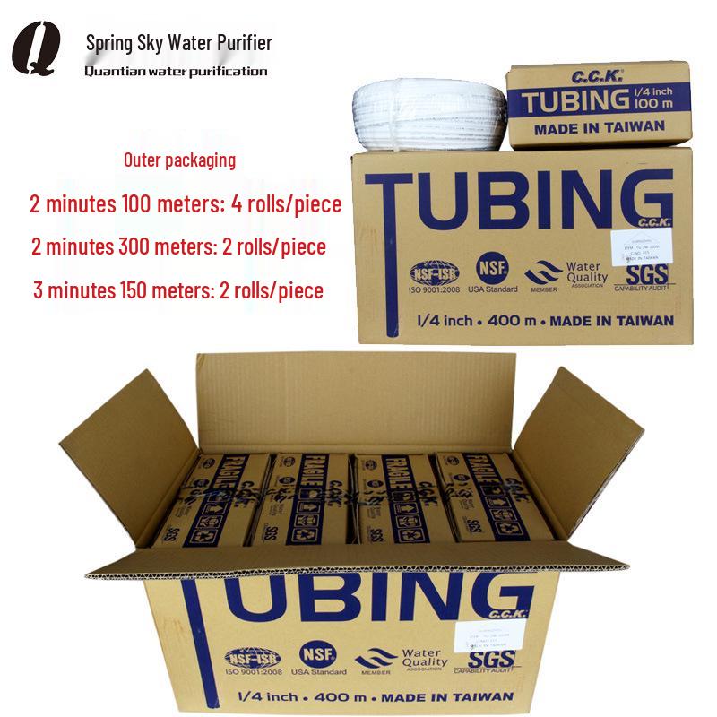 2-Minute Water Purifier: 100m Corrosion-Resistant Soft Hose with Taiwan CCK PE Pipe and Braided Design