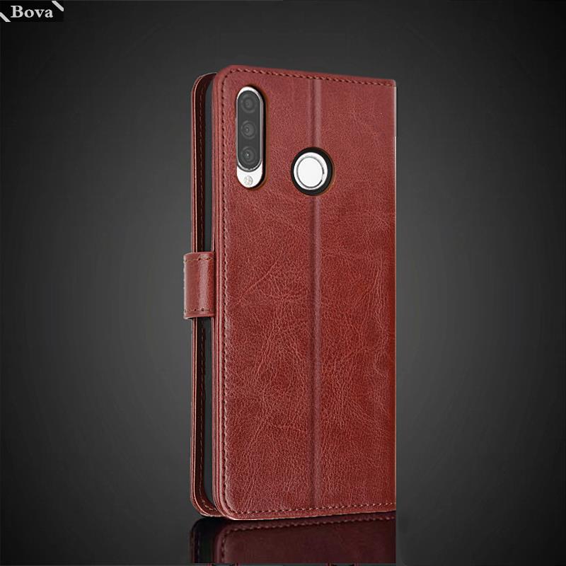 Kartenhalter-Abdeckung Ledertasche für Huawei P30 Lite / P30 Lite 2020 / P30 Lite XL Hülle Retro Wallet Einbautasche Fundas Coque