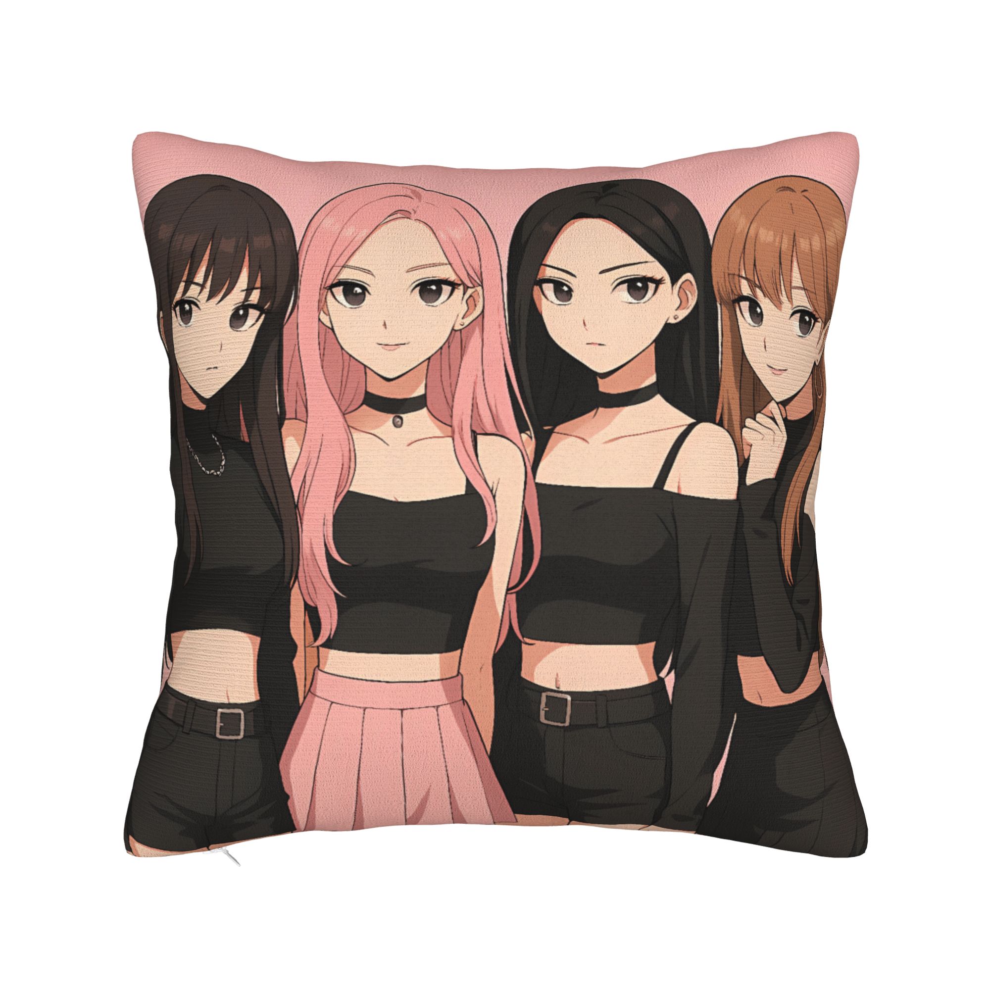 

Чехол на подушку B-Black Pinks Модная наволочка K-pop девушек Для гостиной кровати стула Уютные наволочки Идея для подарка 12x12Inch