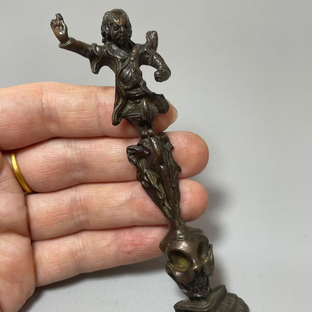 Tibetisch Nepalesische Dreiseitige Phurba Vajra-Zinke Dämonenbezwingender Stößel Feng Shui Ornament Hängende Dekoration