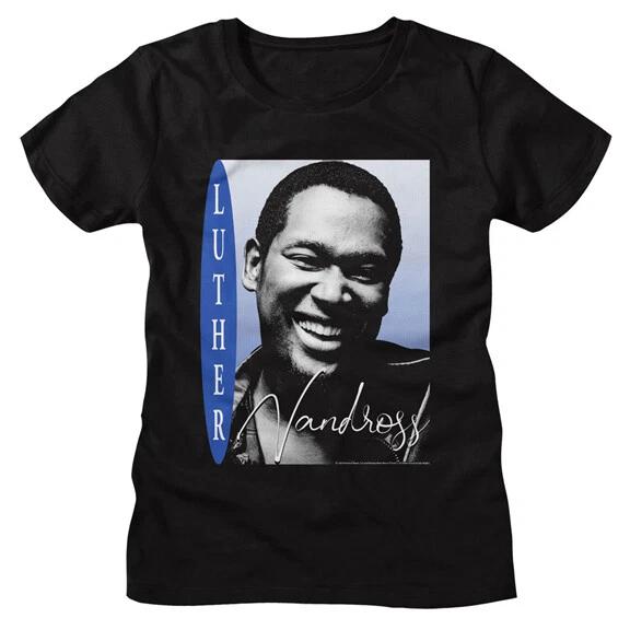 Luther Vandross Big Smile Bust Photo Women s T Shirt R&B Soul Tour Music Merch XL