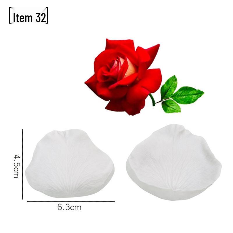 Blütenblatt Silikon Fondant Form Set - Lebensmittelqualität für Baum- und Blumenprägung.