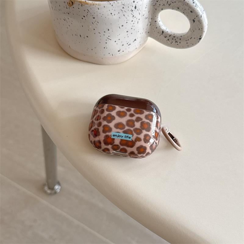 Brown Star Leopard Print AirPods New 1st Generation Earphone Case for AirPods Pro1 generation/Pro1 Generation
