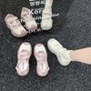 Hollow Breathable Mary Jane Shoes Women's 2025 New Summer Outer Wear Sandals Thick Sole Heightening Internet Celebrity Casual Sports Shoes