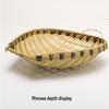 Bamboo Winnowing Basket: Wash and Drain Rice/Vegetables, Fine-Weave Storage for Home and Restaurant Use.