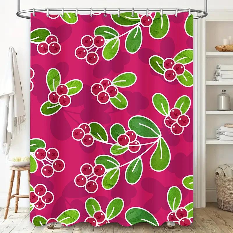 

Modern White Pink Shower Curtain With Striped Design 3D Waterproof Bathroom Decor For Home Decoration In Bath Kitchen W60H190(CM)-1 Pcs