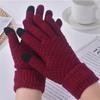 Knitted jacquard pineapple gloves design thickened warm finger men's and women's non-slip couple gloves