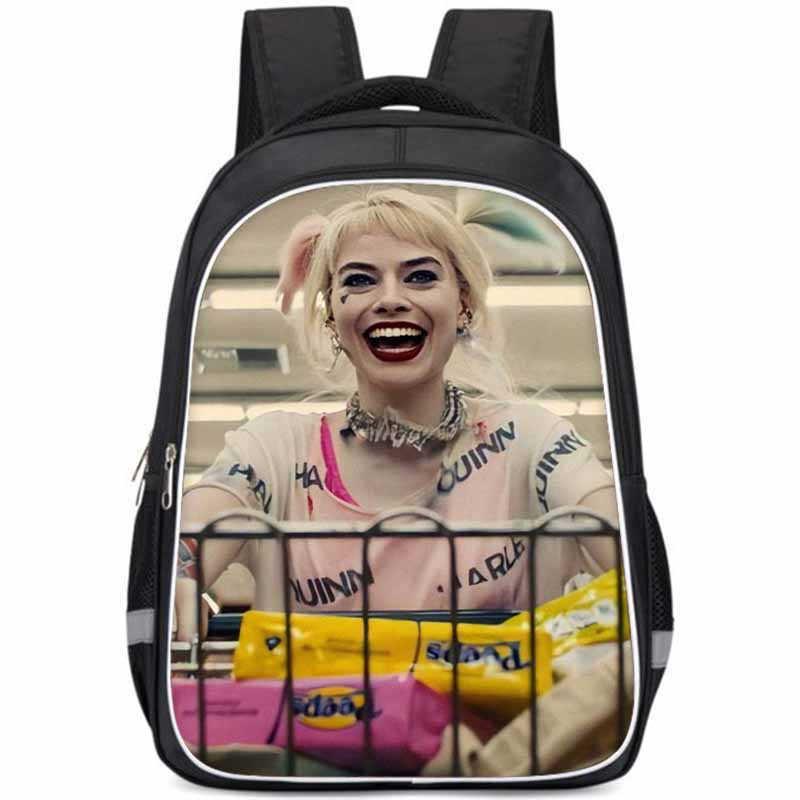 Harley Quinn Large Capacity Lightweight Oxford Fabric School Backpack For Kids