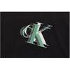Calvin Klein Fashion Contrast Lettering Loose Cool Round Neck Short Sleeve T-Shirt Unisex Tops Space-Black J323207-BEH