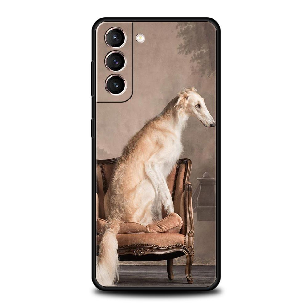 Galgo Greyhound Dog Phone Case For Samsung Galaxy S25 Edge S24 S23 S22 S20 Ultra S21 FE 5G S10 Plus Soft TPU Cover