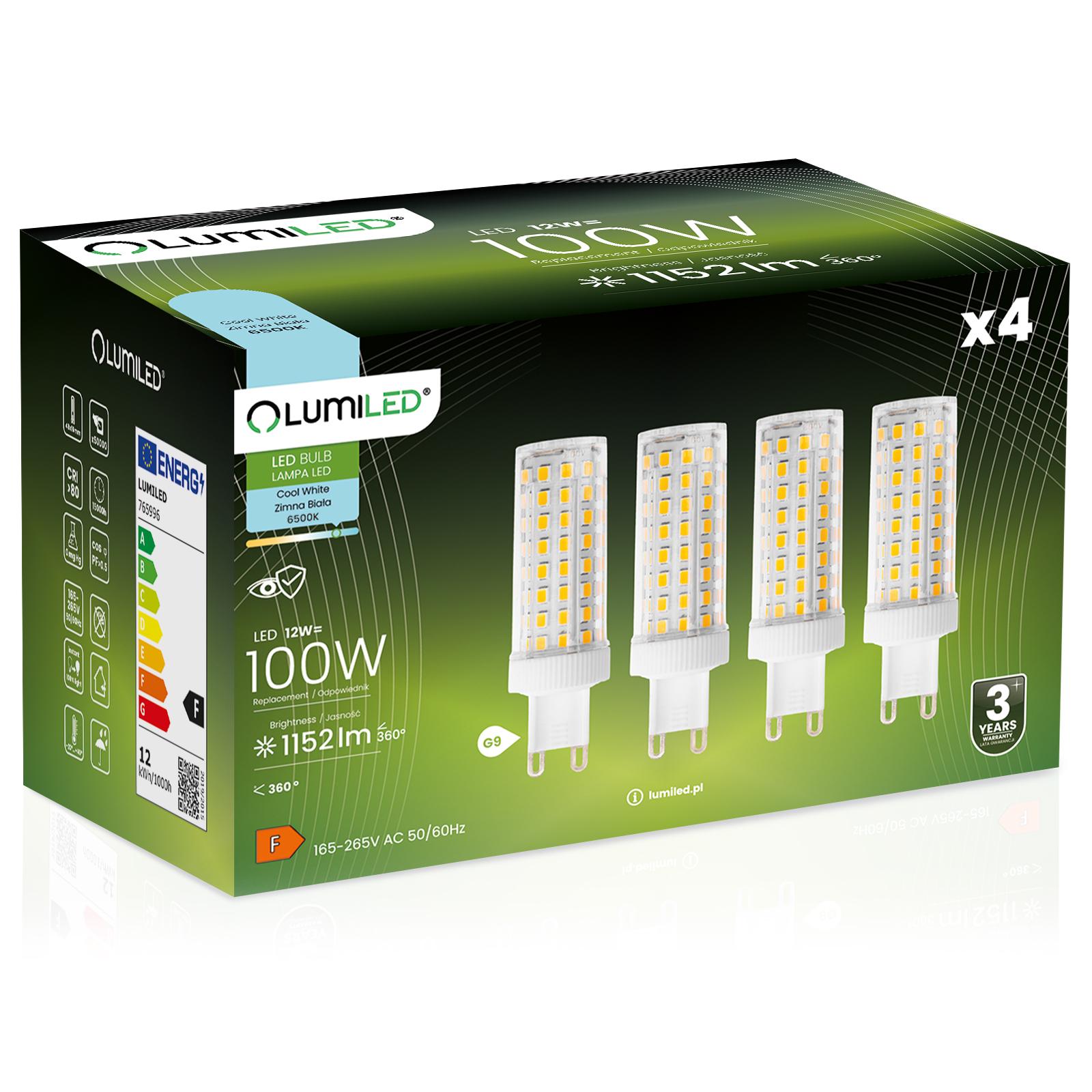 4x Lumiled G9 LED spuldze 12W