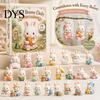 Fun Travel Companions Christmas Bunny Advent Calendar with 24 Acrylic 2D Rabbit Ornaments for Kids, Holiday Countdown Decorations Xmas Tree