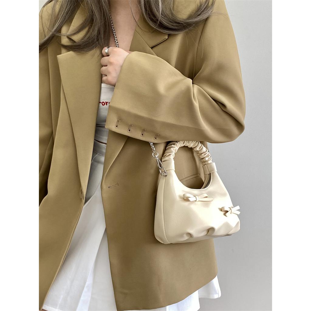 Ielgy Ballet Style Bowknot Portable Shoulder Messenger Bag