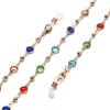 Handgefertigte Brillenketten für den Sommer, leichter Luxus, Perlenkristall, Marineblau, Hängekette, Mode, Anti-Verlust, Augenketten