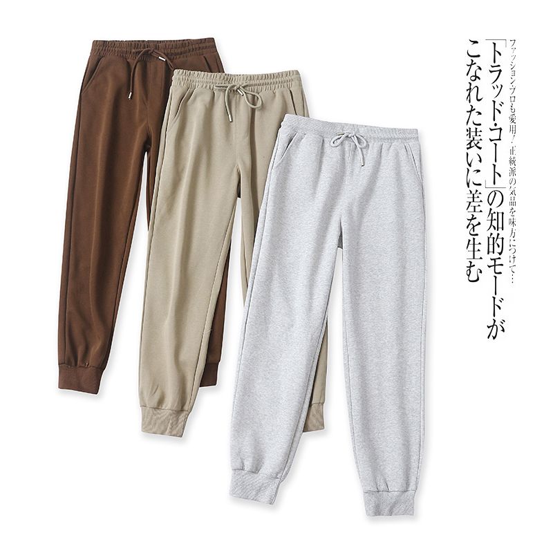 

Export European and American Single Men s and Women s Same Casual Sports Pants Autumn New Arrival Elastic Waist Loose Pure Color Jogger Pants Pants Black XL
