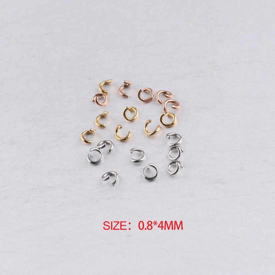 **0.8mm Steel & Gold/Rose Gold Stainless Open Jump Rings - 100 Pack**