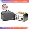 HOMEST Toaster Cover with Pockets Compatible with Cuisinart 4 Slice, Can Hold Jam Spreader Knife & Toast Machine Tongs, Dust and Fingerprint