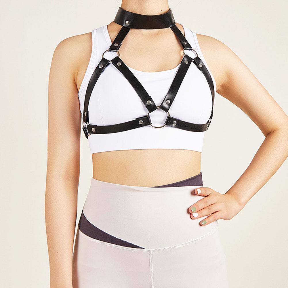 Women Sexy Body Harness Belt Sex toy straps  Bondage Lingerie Chest Harness Leather Lingerie Gothic Fetish Women Clothing
