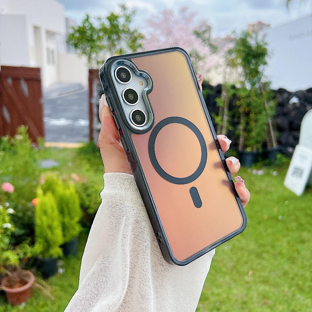 Laser Gradient Magnetic Case For Samsung S25 S24 S23 Ultra Plus Edge A56 A36 A26 A35 A34 A25 5G for Magsafe Shockproof Cover