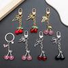 Cherry Keychain Drip Oil Alloy Pendant Bag Charm Gift